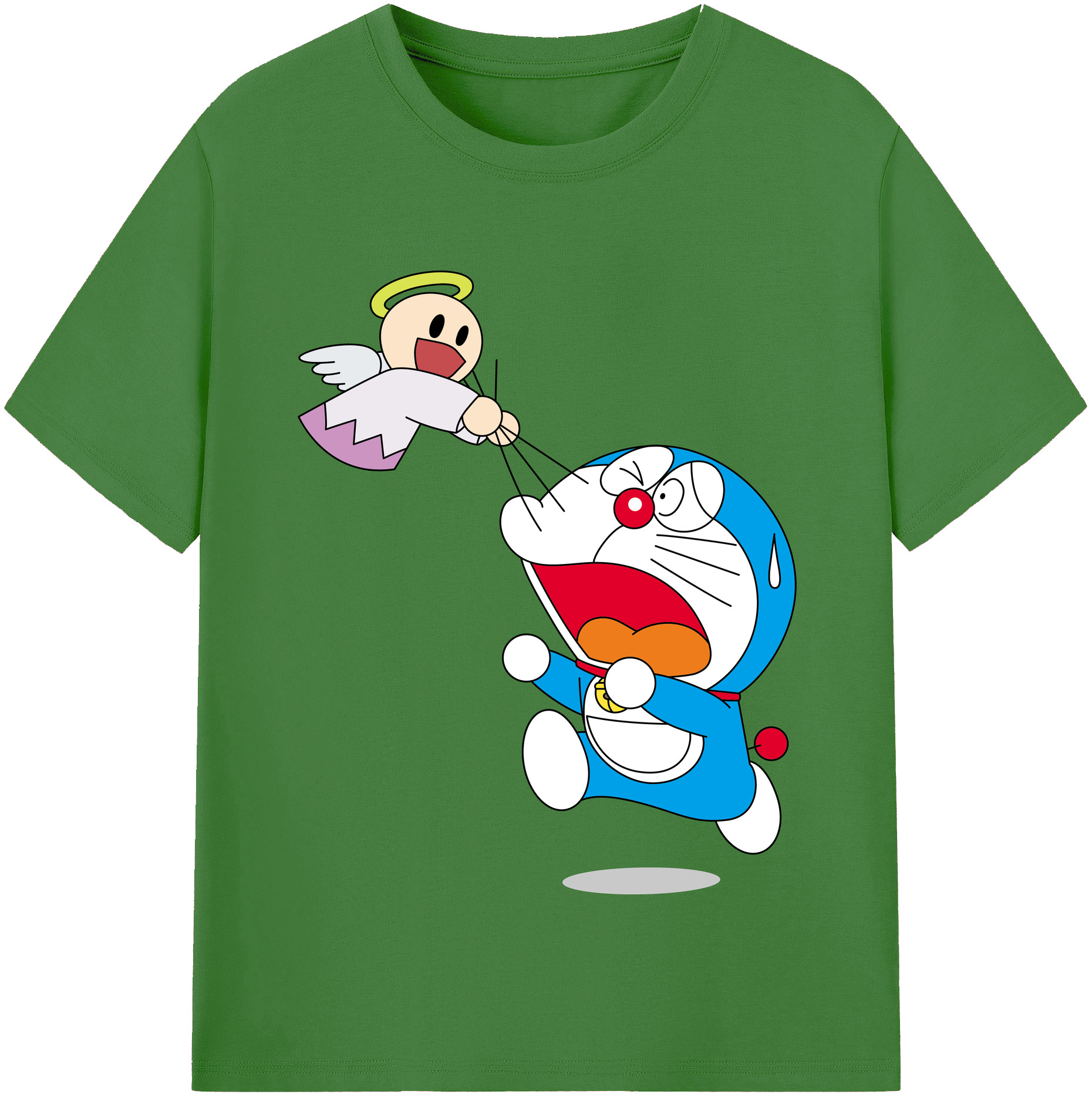 （画像用） ドラえもん Doraemon レディースカジュアルプリントTシャツ（綿100％）